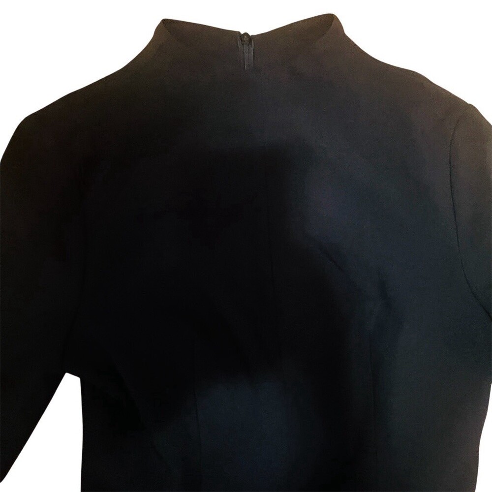 Commense Dress Womens Size S Black Long Sleeve Fit & Flare Skater Pleated - Picture 4 of 6